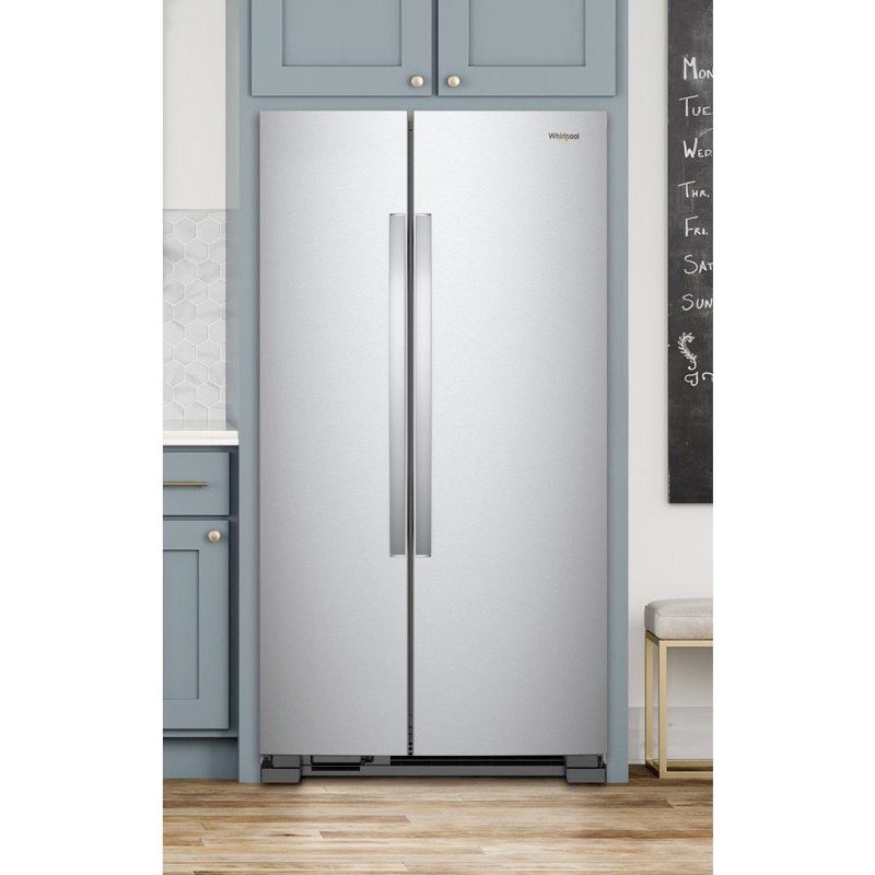 33 Inch Wide Side By Side Non Dispenser Refrigerator 22 Cu Ft   Kitchen Refrigerators Wrs312snhm Starbon 3 